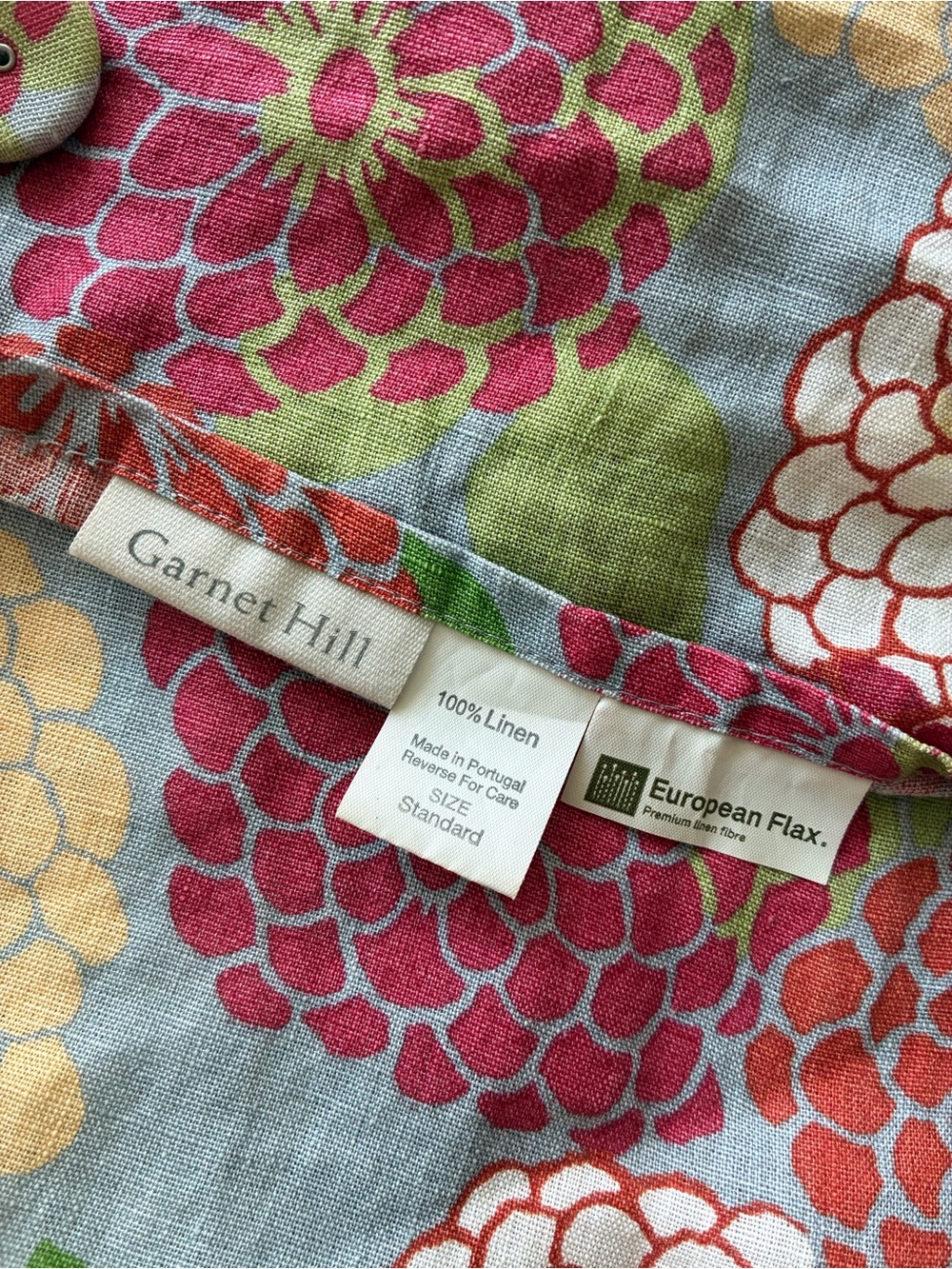 Pair Linen Hydrangea Pillow Shams